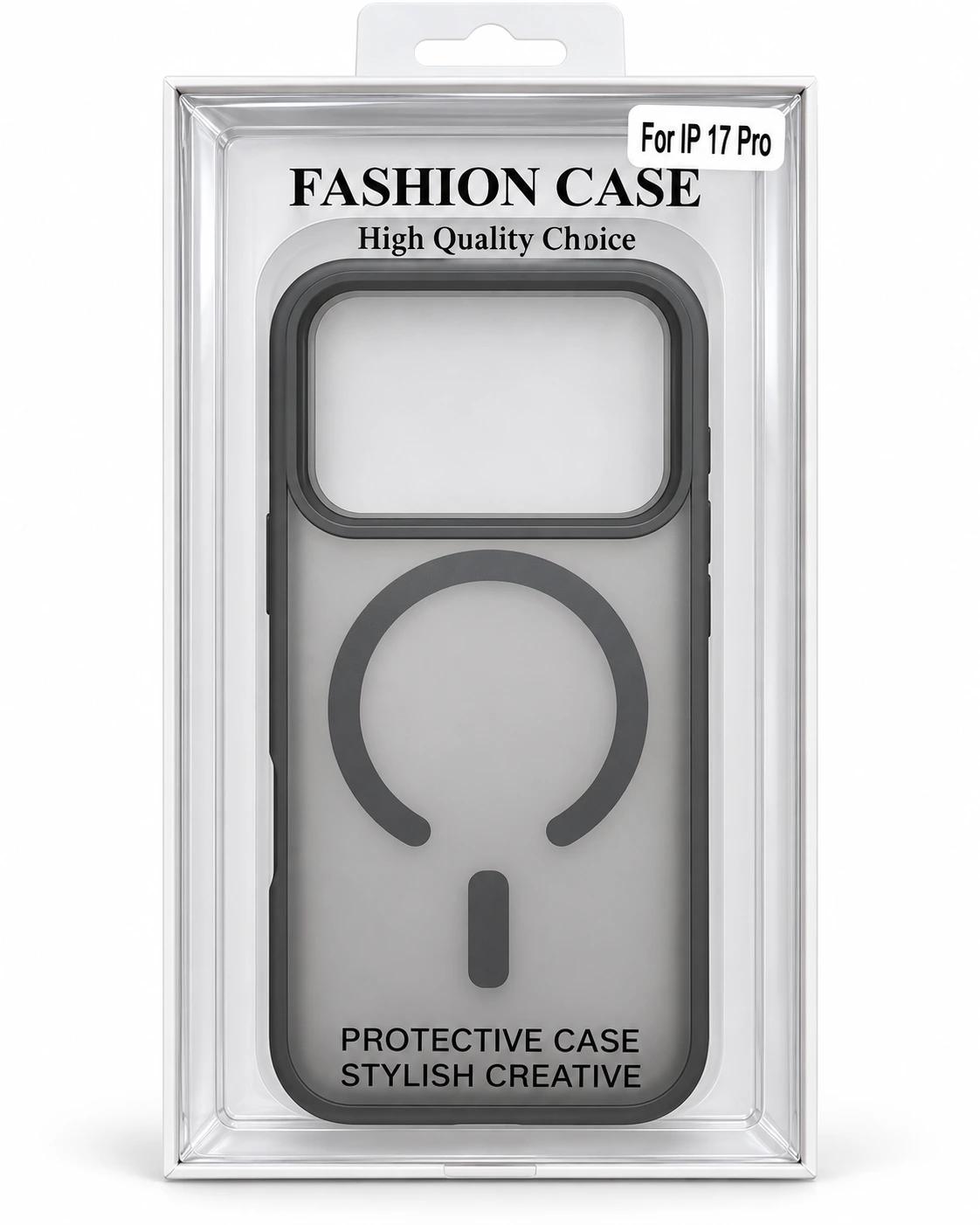 Protective Magnetic Ring Case for iPhone 17 Pro – Matte grey with Camera Protection