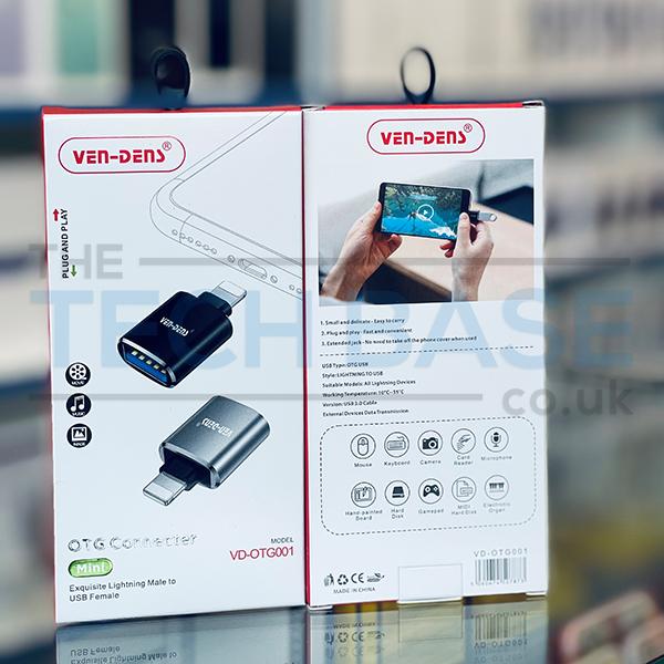 VEN-DENS Mini Lightning to USB-A OTG Adapter – USB Female Connector for iPhone & iPad | VD-OTG001